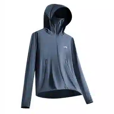 贵人鸟 美式舒适时尚简约纯色宽松休闲百搭户外运动轻薄连帽长袖 透气防紫外线抑菌抗敏速干凉感防晒服薄外套 男女同款