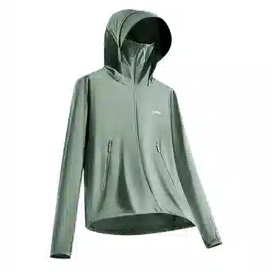 贵人鸟 美式舒适时尚简约纯色宽松休闲百搭户外运动轻薄连帽长袖 透气防紫外线抑菌抗敏速干凉感防晒服薄外套 男女同款