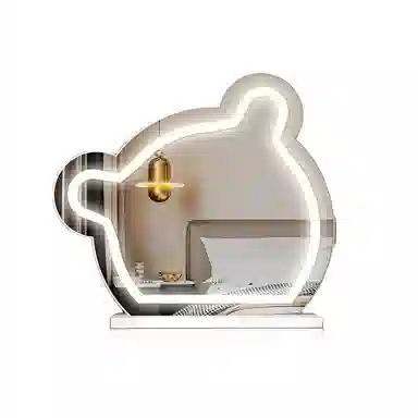 未来枫情 小熊云朵台式化妆镜