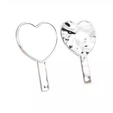 未来枫情 爱心电镀便携手持可爱高清化妆镜