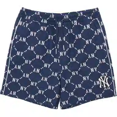MLB Yankees Logo Jacquard Shorts Navy