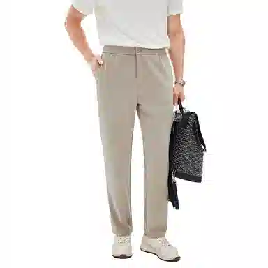 丹宁哲学 直筒纯色拉链休闲裤 男款