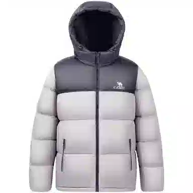 CAMEL Warm Fleece Windproof Hooded Down Jacket