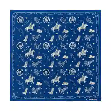 滚烫时光 牛仔元素 棉 头巾 男女同款情侣款