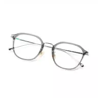 【可配度数】 青雉作 日杂封面款中金高定贝母鼻托镜框小众精致六边形超轻量化近视眼镜 β钛板材 方形 光学镜架 女款 玳瑁色日本灰黑色