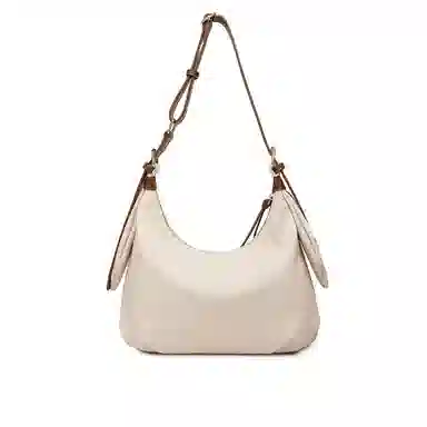 稻草人 甜美小众出行收纳月牙包 聚氨酯革 单肩斜挎包 女款 卡其/浅杏色/黑色