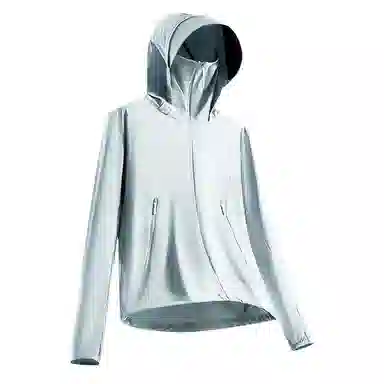 贵人鸟 美式舒适时尚简约纯色宽松休闲百搭户外运动轻薄连帽长袖 透气防紫外线抑菌抗敏速干凉感防晒服薄外套 男女同款