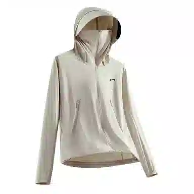 贵人鸟 美式舒适时尚简约纯色宽松休闲百搭户外运动轻薄连帽长袖 透气防紫外线抑菌抗敏速干凉感防晒服薄外套 男女同款