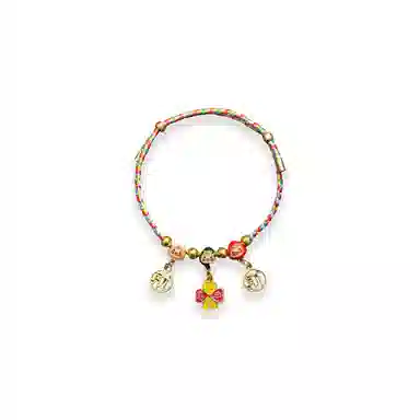 大唐国鼎 五彩呈祥如意新中式简约时尚小众设计国潮宫廷风精致纹理招财纳福旺事业学业财运 好运 织物 手链 女款