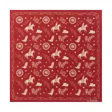 滚烫时光 牛仔元素 棉 头巾 男女同款情侣款