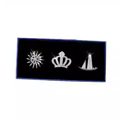 缔晶 轻奢高档时尚一帆风顺   气质精致通勤百搭配饰 合金 胸针 男款