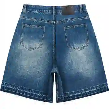 HARSH AND CRUEL Denim Shorts Blue