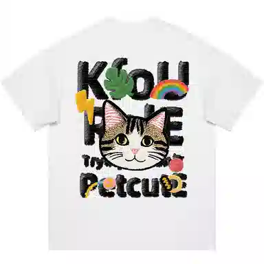K411 Vintage Graffiti Cat Logo T-Shirt