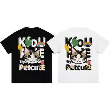 K411 Vintage Graffiti Cat Logo T-Shirt