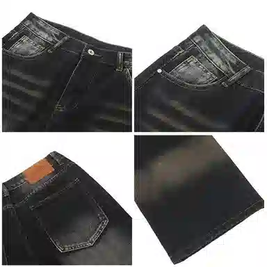 Baomika Loose Straight Ripped Jeans