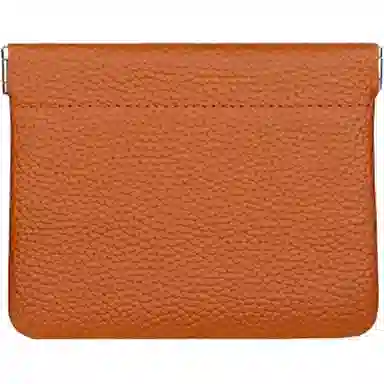 歌若拉 自动封口真皮硬币袋弹力闭合小众耳机数据线收纳 头层牛皮 零钱包 男女同款情侣款 多色