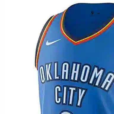 Nike NBA Thunder Westbrook 0 Jersey Blue