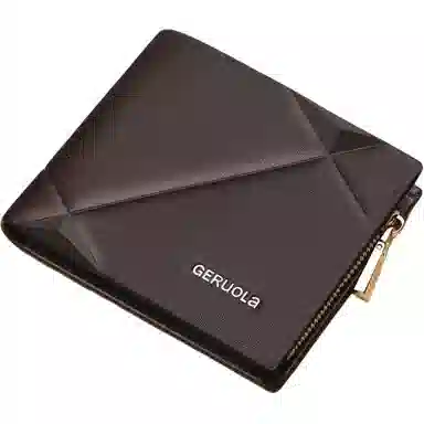 歌若拉 菱形设计驾驶证卡包三合一商务实用防盗刷 头层牛皮 钱包 男款 多色