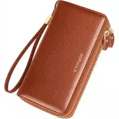 歌若拉 多卡位双拉链 牛皮 钱包 女款 多色