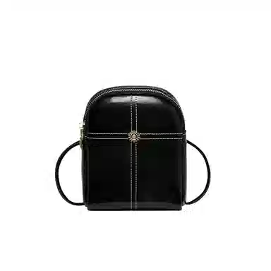 纳兰杜 简约百搭轻便质感精致时尚通勤 牛皮 斜挎包 迷你 女款 子夜黑