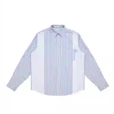 Vandy The Pink Striped Flower Button Up