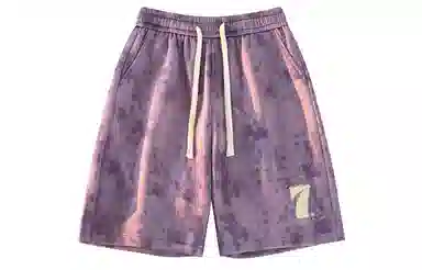 王者荣耀 美式复古扎染脏脏五分裤宽松舒适透气居家户外运动通勤青少年高颜值大码百搭时尚休闲短裤 男女同款