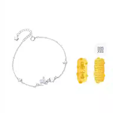 【S999银 增含金贴纸】 色菲尔 在逃公主 蝴蝶简约森系清新 温柔甜美可爱 精致轻奢小众设计可调节#好运 银 手链 女款