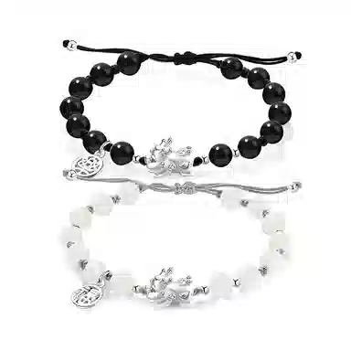 【S999银/招财貔貅】 百慕眸 吸金吞金兽 新中式 国潮 福乐牌小众设计 高级感 高考考研上岸#好运 白玉菩提 手链 男女同款情侣款