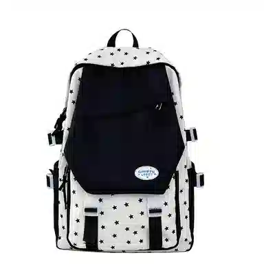 泰格奴 撞色系轻便百搭背包气质高级感潮流时尚初中高中大学生上课书包 尼龙 双肩包 男女同款情侣款 粉色/黄色/蓝色/绿色/黑色