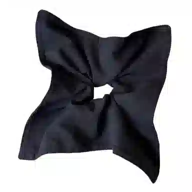 蒙妮 简约牛仔风纯色方巾 布艺 发圈 女款