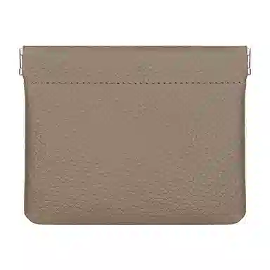 歌若拉 自动封口真皮硬币袋弹力闭合小众耳机数据线收纳 头层牛皮 零钱包 男女同款情侣款 多色