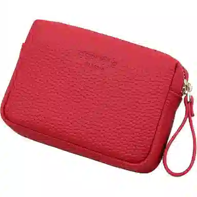 歌若拉 指环型拉尾设计 头层牛皮 简约日系风 实用 卡包 收纳包零钱包 常规 男女同款情侣款 多色