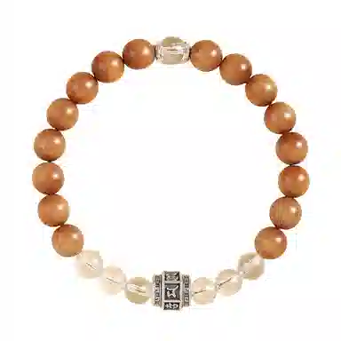 子婳 六字真言转运珠护身符自然韵味沉静优雅百搭时尚静心禅意 檀木 手串 男女同款情侣款