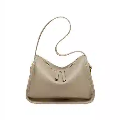 纳兰杜 包包女时尚百搭通勤高级感品牌女包 头层牛皮 枕头包斜挎包单肩包腋下包 中号 女款 大象灰