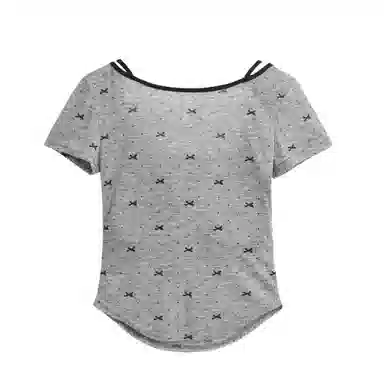 YGPRW U-Neck Butterfly Bow Tee