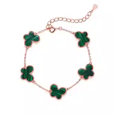 【好运蝴蝶|高品质】 匆匆那年 轻奢高级感 时尚百搭 精致简约 可调节 孔雀石 手链 女款