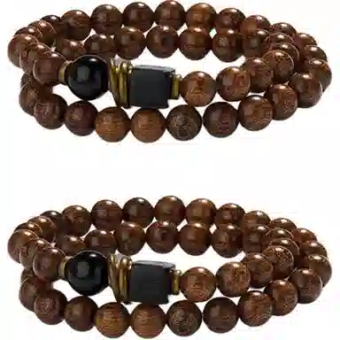 玄唐 国潮文艺复古 礼盒装 金丝檀木 手串 女款