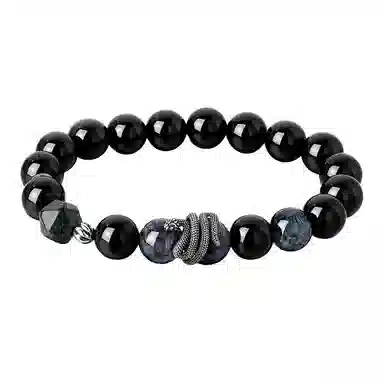 玄唐 新中式国潮风经典大气高级设计感 黑曜石 手串 男女同款情侣款