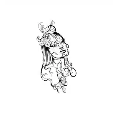 饰田  鲤悦幻想草本防水纹身贴 持久高级性感半永久超酷