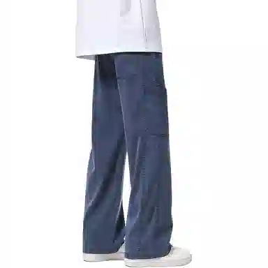 羽浅 松紧腰薄款宽松直筒垂感美式休闲裤 男款