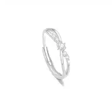 【S999银 免费刻字】 色菲尔 满糖甜心 轻奢锆石甜美少女感小众高级感设计 日常通勤开口可调节对戒 足银 戒指 男女同款情侣款