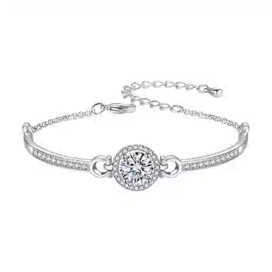 良碧 小太阳韩版几何圆盘微镶精致气质百搭简约甜美森系个性灵动文艺学院风高级感轻奢 合金 手链 女款