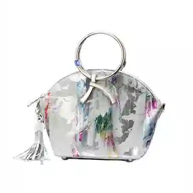 Roberta Di Camerino Shell Bag Gold Gray Silver