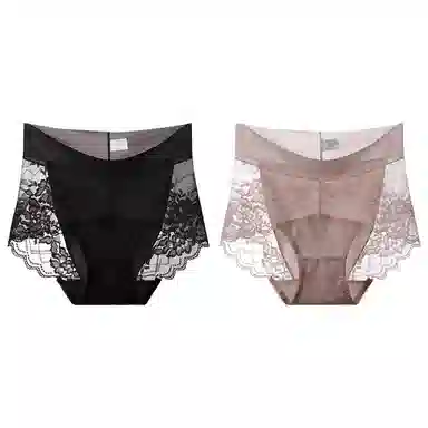 莫代尔 舒适透气柔软不卡档防夹臀内裤无痕不磨腿中腰高弹三角内裤清新淡雅轻薄简约短裤 女款