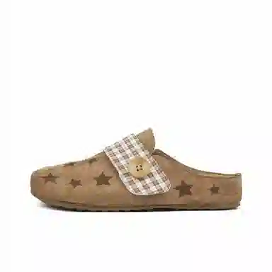 韩系小众法式复古可爱涂鸦设计外穿通勤百搭一脚蹬勃肯鞋 女款