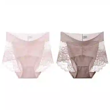 莫代尔 舒适透气柔软不卡档防夹臀内裤无痕不磨腿中腰高弹三角内裤清新淡雅轻薄简约短裤 女款