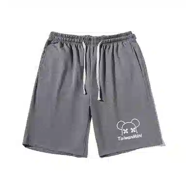 乱步 简约设计美式印花宽松运动风休闲短裤 男女同款