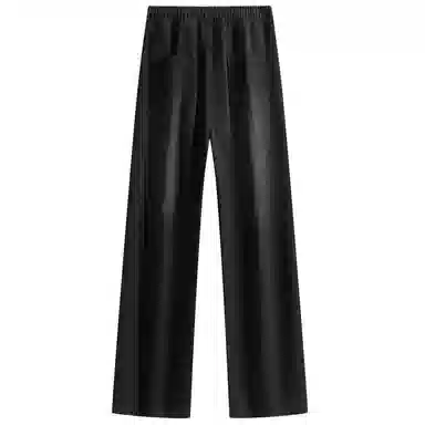 加菲猫家族 美式简约水洗做旧复古宽松舒适直筒垂感系带印花设计废土风时尚高街百搭透气中腰高级感牛仔裤 男女同款