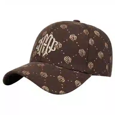 艾佳微 韩式金丝立体刺绣夏季透气显脸小运动遮阳防晒时尚 棉 鸭舌帽 男女同款情侣款