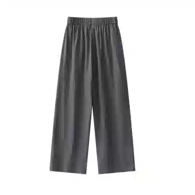 大卫贝肯 美式复古褶皱冰丝薄款肌理感山本裤潮流宽松简约百搭松弛慵懒垂坠感舒适亲肤凉爽透气阔腿休闲裤 男女同款